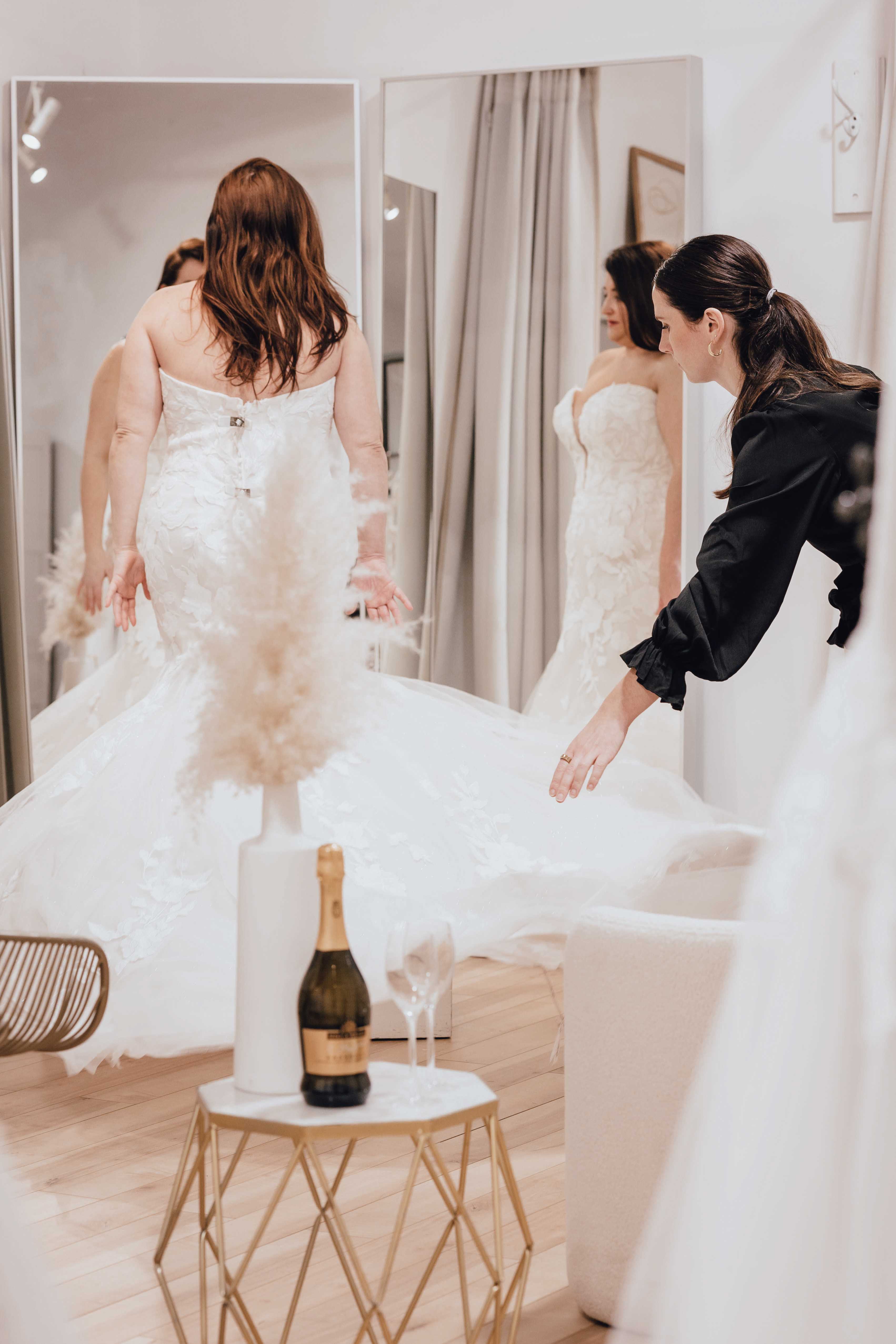 Experience at a Bridal dresses shop