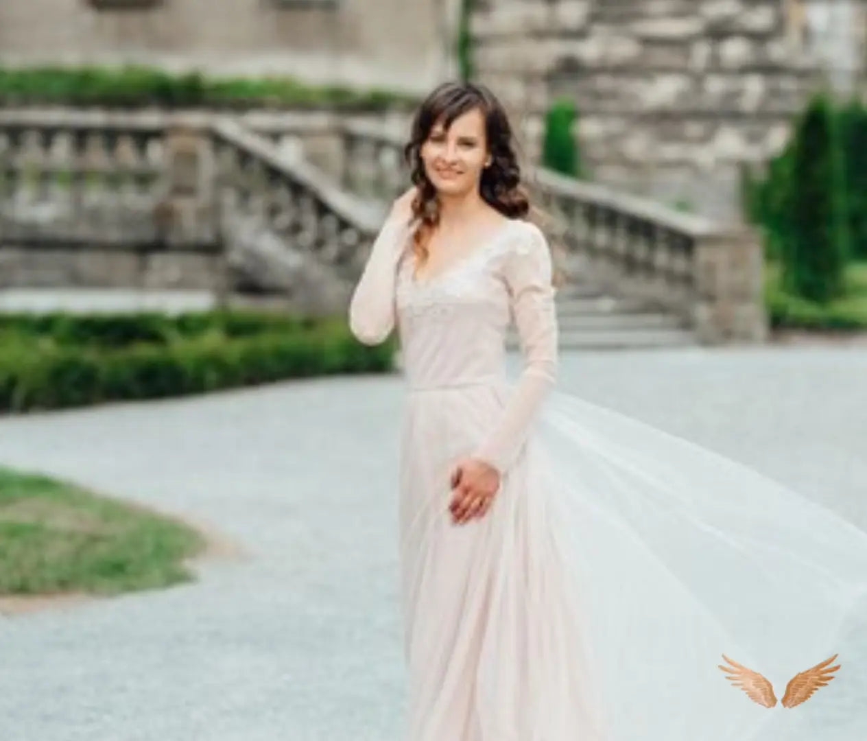 A stunning bridal gown from Love & Lee, showcasing unique bridal dresses in Montreal.