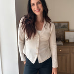 The Cork & Candle Soft Ribbed V-Neck Cardigan - Love and Lee Apparel