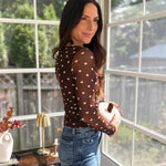 Autumn Social Sheer Mesh Long Sleeve Top - Love and Lee Apparel