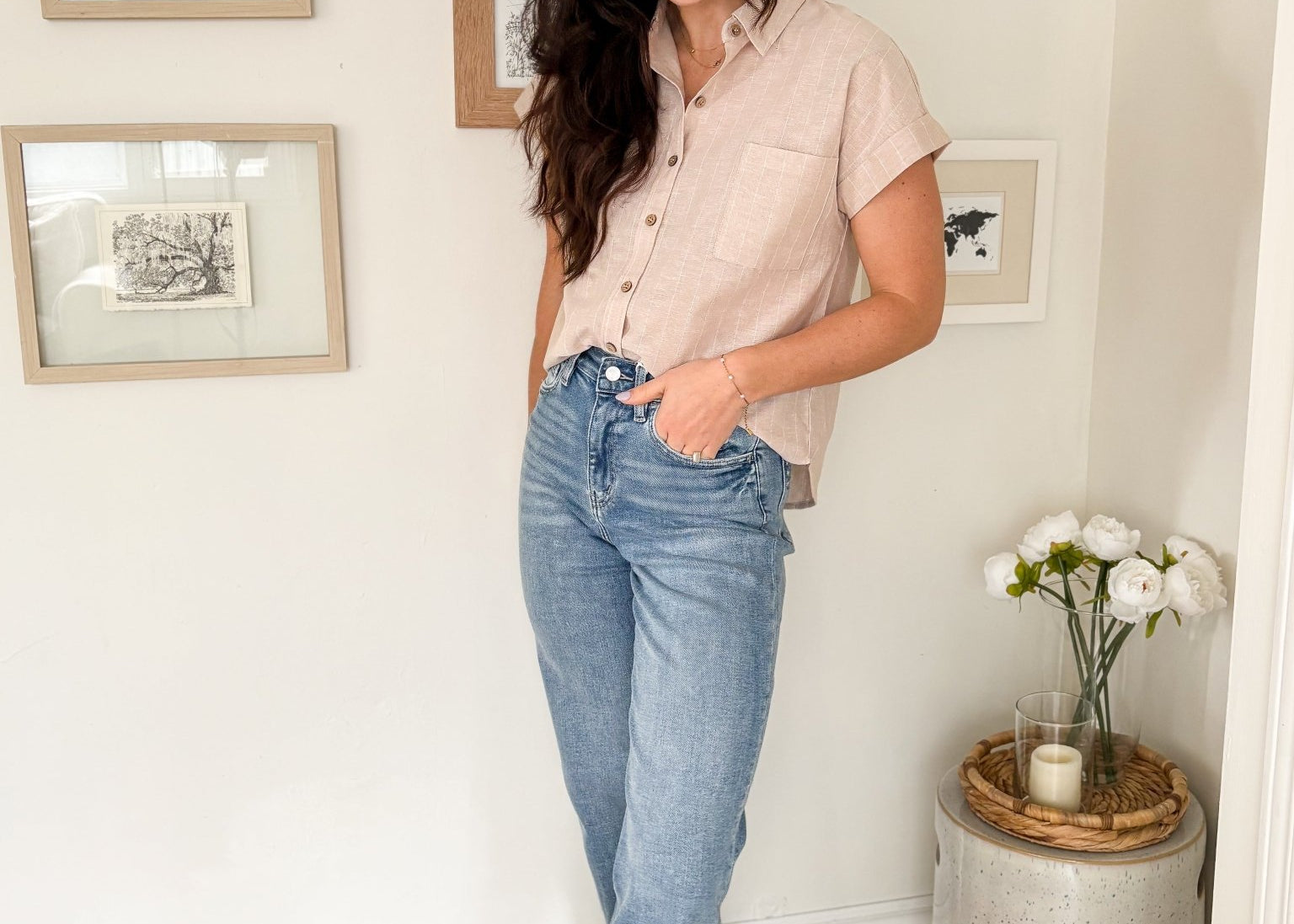Noah High Rise Ankle Slim Wide Jeans - Love and Lee Apparel