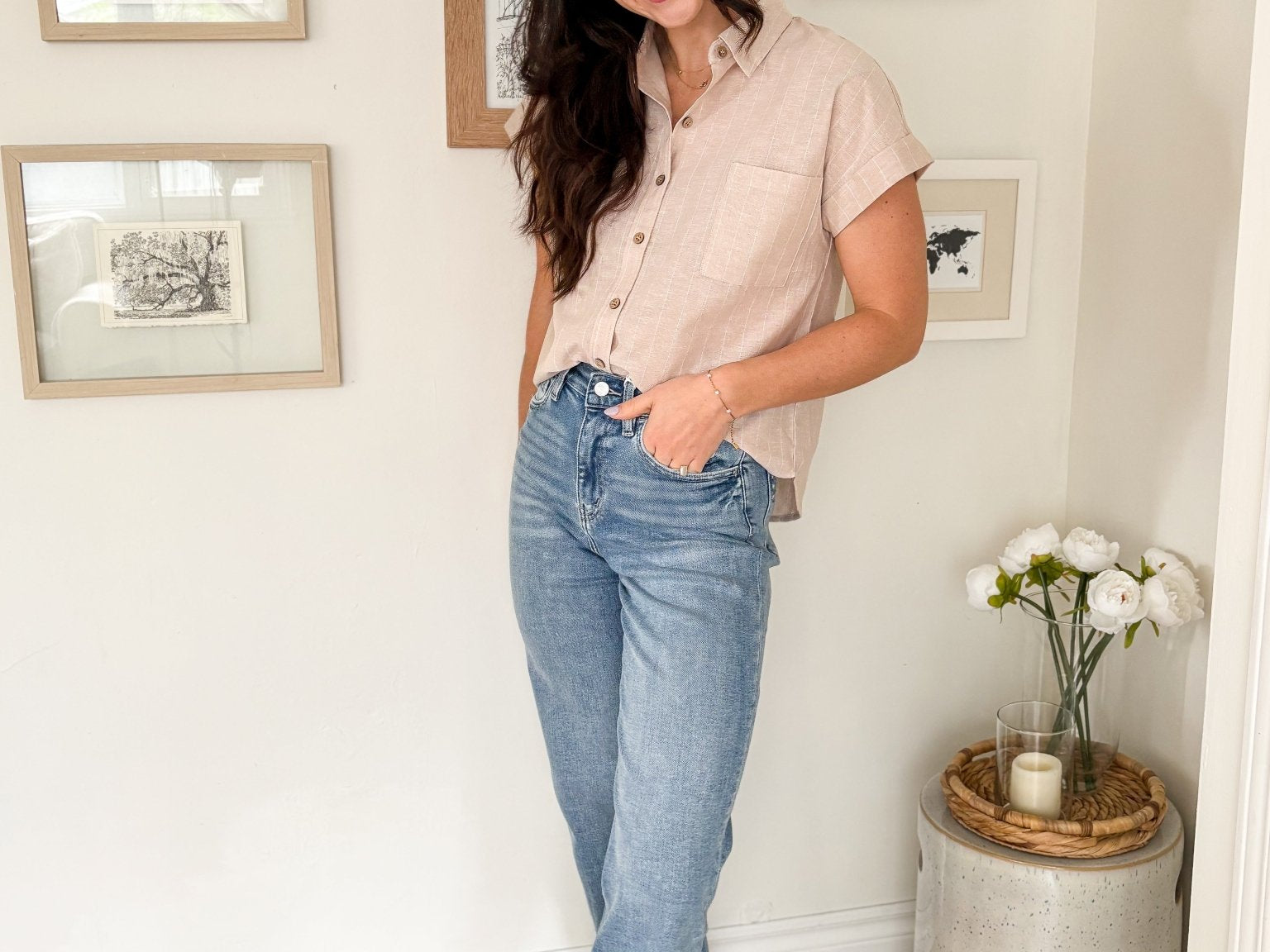 Noah High Rise Ankle Slim Wide Jeans - Love and Lee Apparel