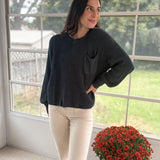 The Autumn Evergreen Raw Edge Cropped Knit Sweater - Love and Lee Apparel
