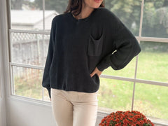 The Autumn Evergreen Raw Edge Cropped Knit Sweater - Love and Lee Apparel