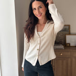 The Cork & Candle Soft Ribbed V-Neck Cardigan - Love and Lee Apparel