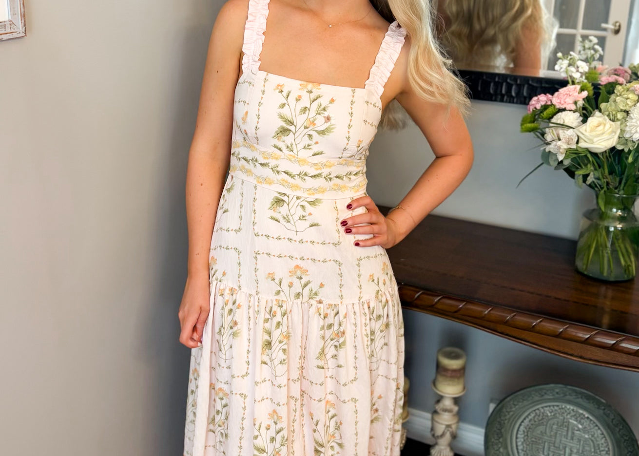 Picking Flowers Midi Dress - Love and Lee Apparel