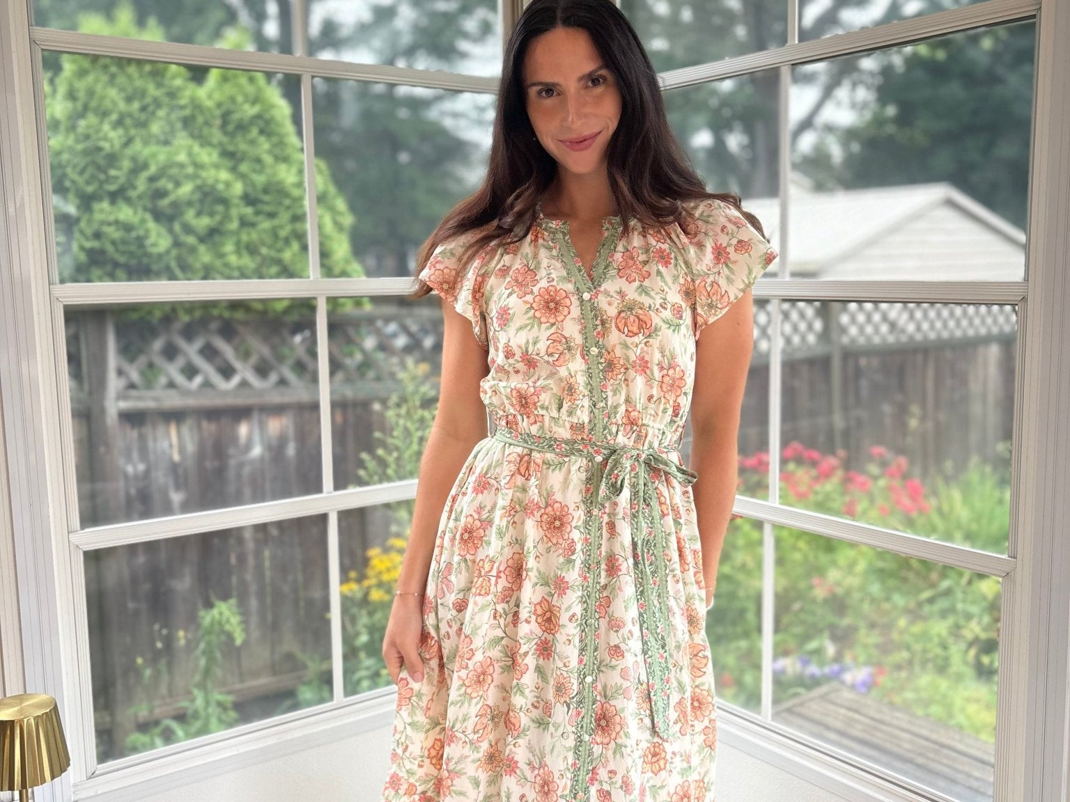 Hera Short Sleeve Belted Midi Dress - Love and Lee Apparel