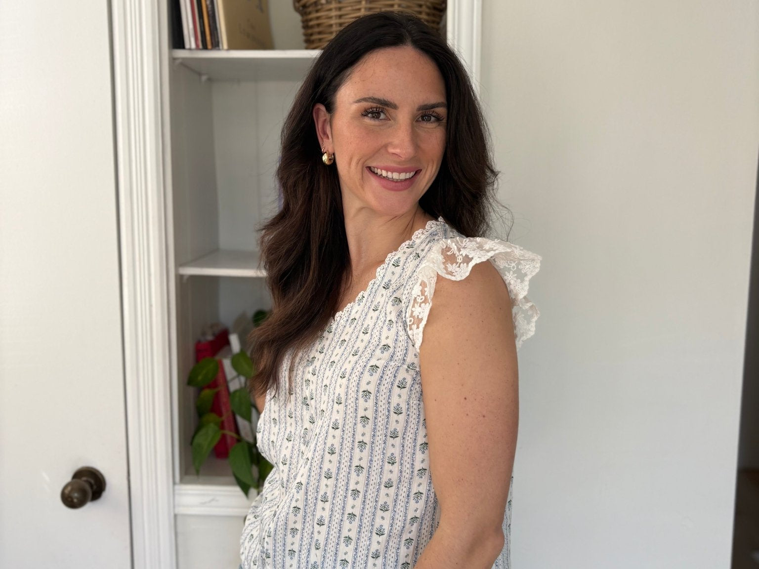 Mimi Floral Blouse with Lace - Love and Lee Apparel