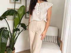 The Tuscany Linen Blend Wide Leg Trouser - Love and Lee Apparel