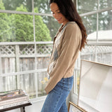 'Freshman Fall' Argyle Mock Neck Button Down Knit Cardigan - Love and Lee Apparel