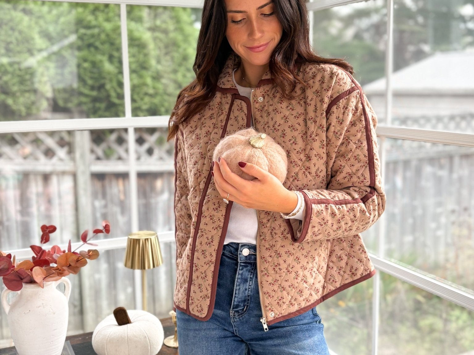 Briarwood Cotton Floral Quilted Jacket - Love and Lee Apparel