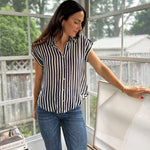 'The Ivy Society' Striped Lightweight Blouse - Love and Lee Apparel