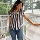 'The Ivy Society' Striped Lightweight Blouse - Love and Lee Apparel