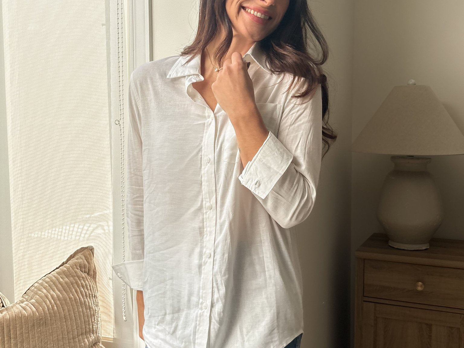 The 'Sunday Supper' Long Sleeve Linen Blend Shirt - Love and Lee Apparel