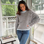 'Cozy Library' Knit Crewneck Sweater - Love and Lee Apparel