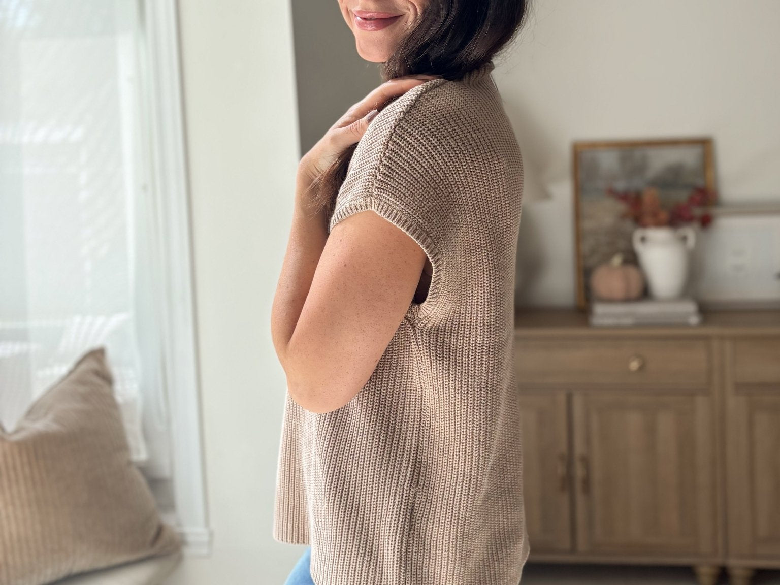 The 'Cozy to Cocktail' Mock Neck Short Sleeve Sweater - Love and Lee Apparel