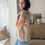 The 'Cozy to Cocktail' Mock Neck Short Sleeve Sweater - Love and Lee Apparel
