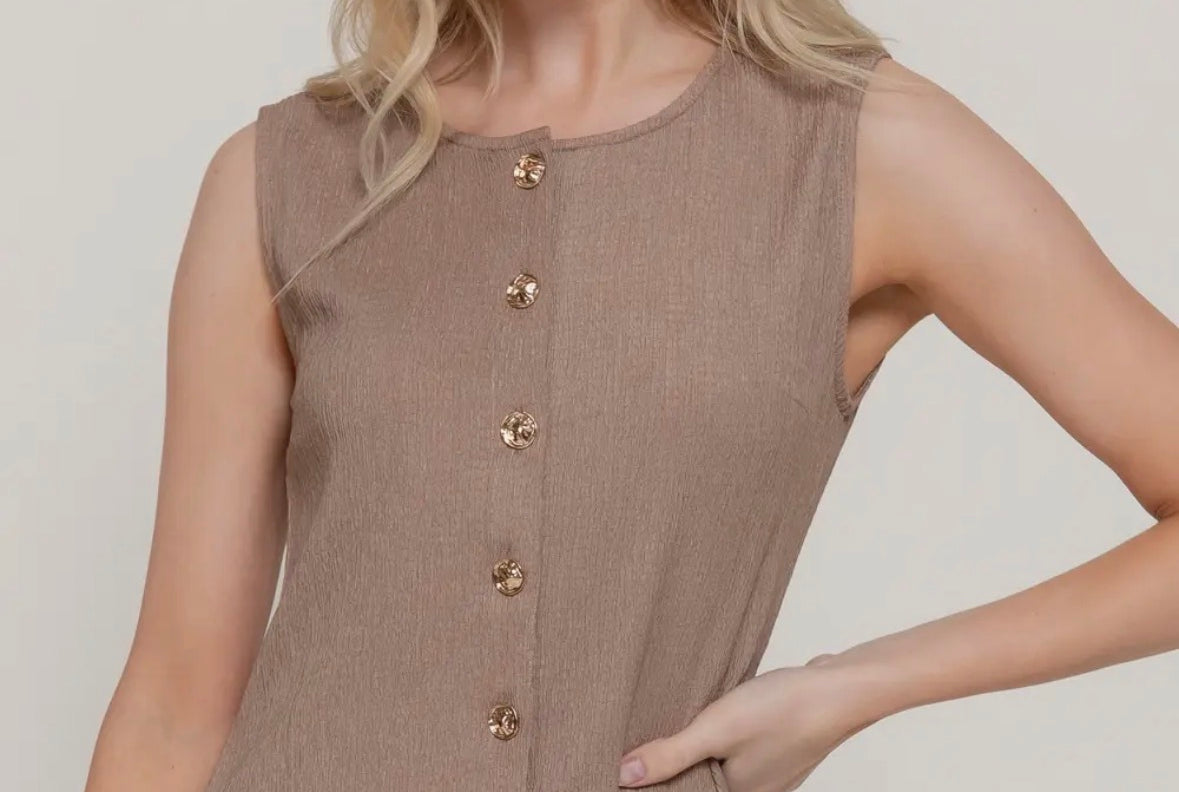 Georgina Textured Knit Vest - Love and Lee Apparel