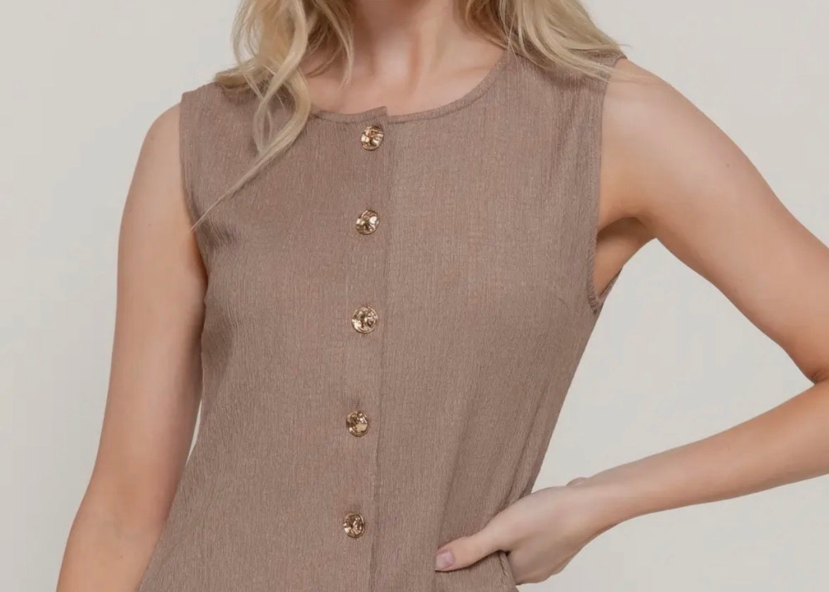 Georgina Textured Knit Vest - Love and Lee Apparel