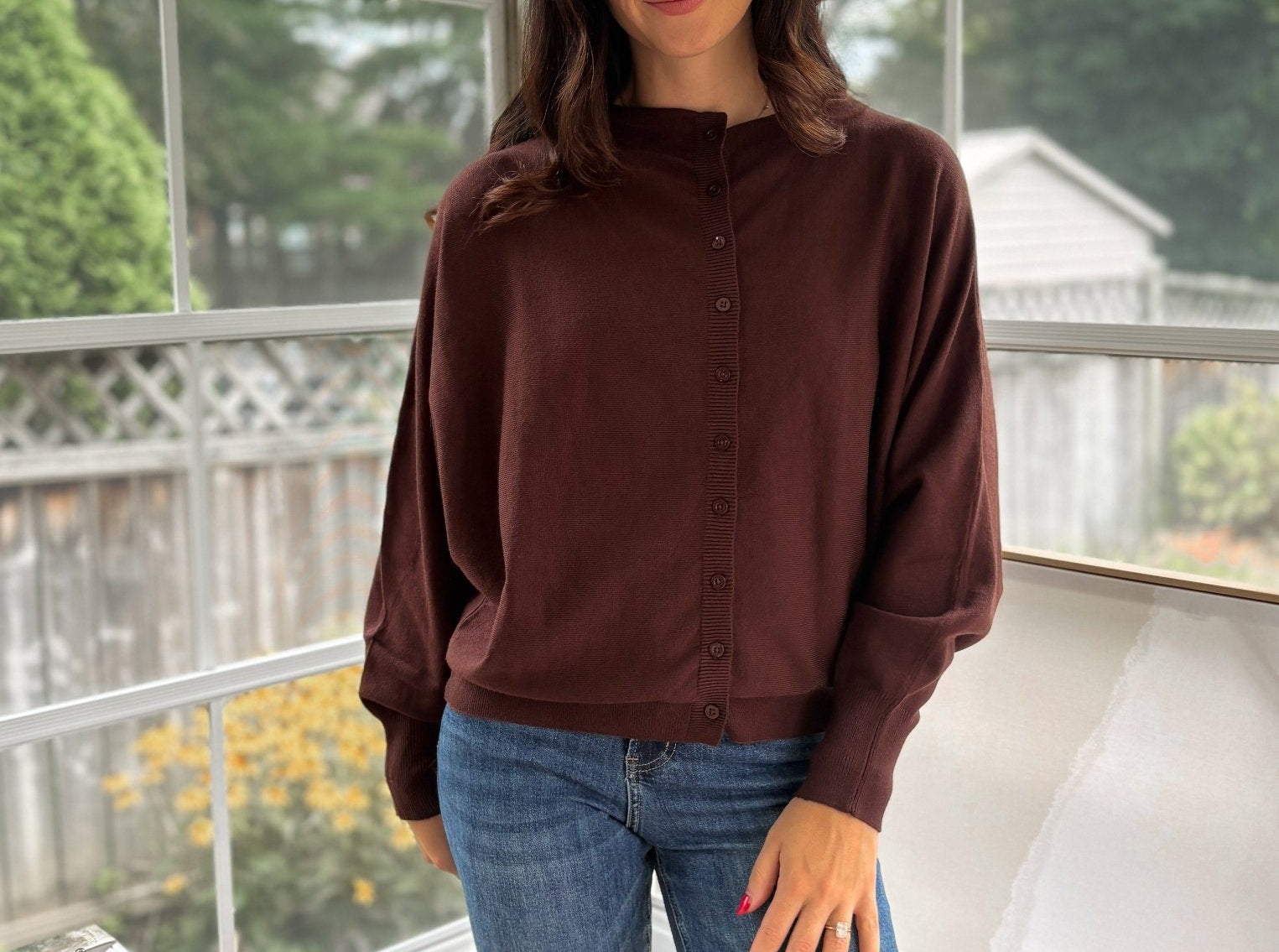 'Alumni Academy' Boat Neck Button Down Knit Cardigan Sweater - Love and Lee Apparel