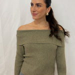The Katia Long Sleeve Off - Shoulder Knit Sweater - 2 colours available - Love and Lee Apparel