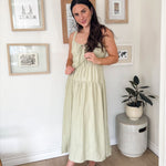 The Vanessa Front Tie Keyhole Detail Sleeveless Midi Dress - Love and Lee Apparel