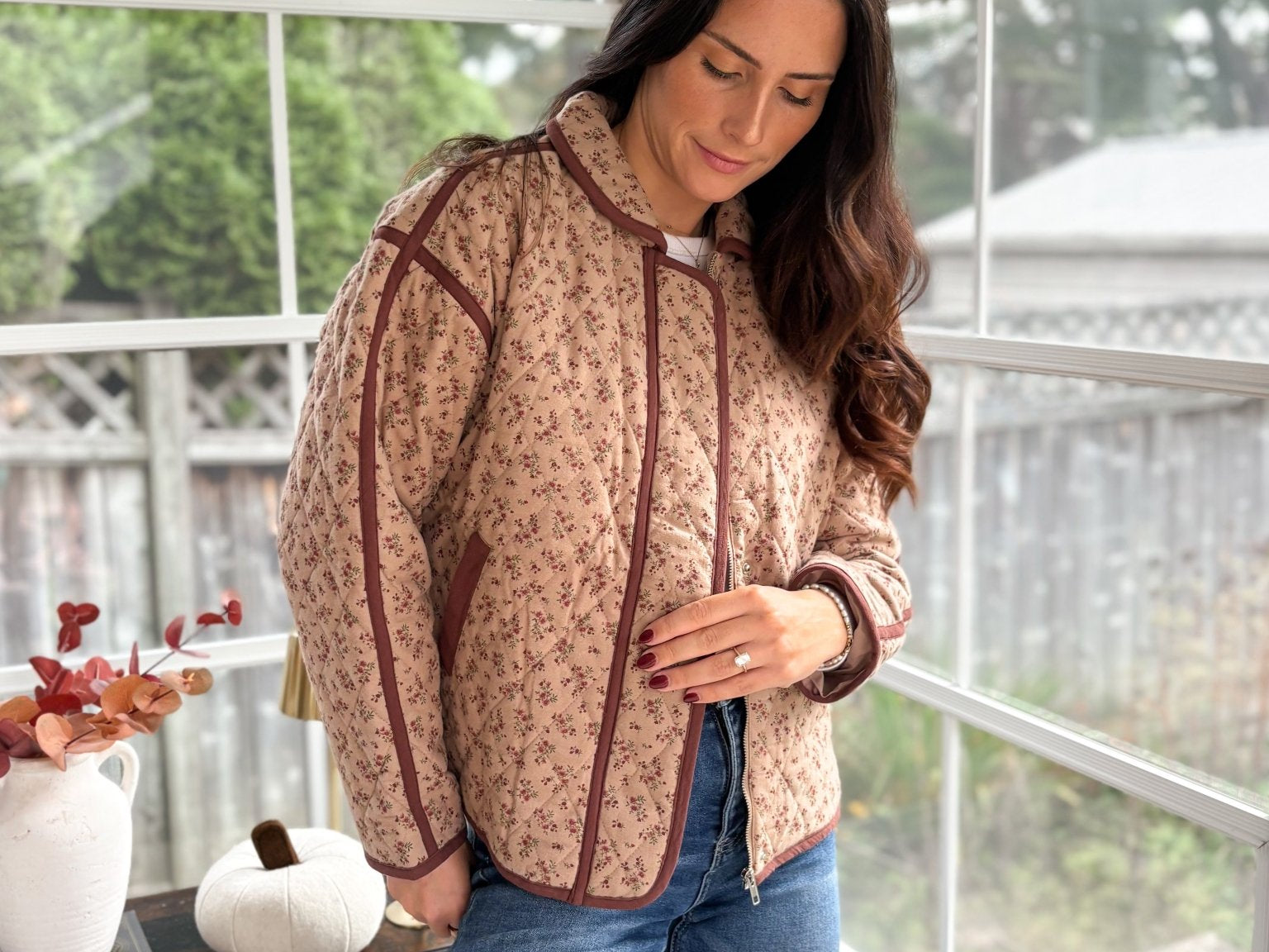 Briarwood Cotton Floral Quilted Jacket - Love and Lee Apparel