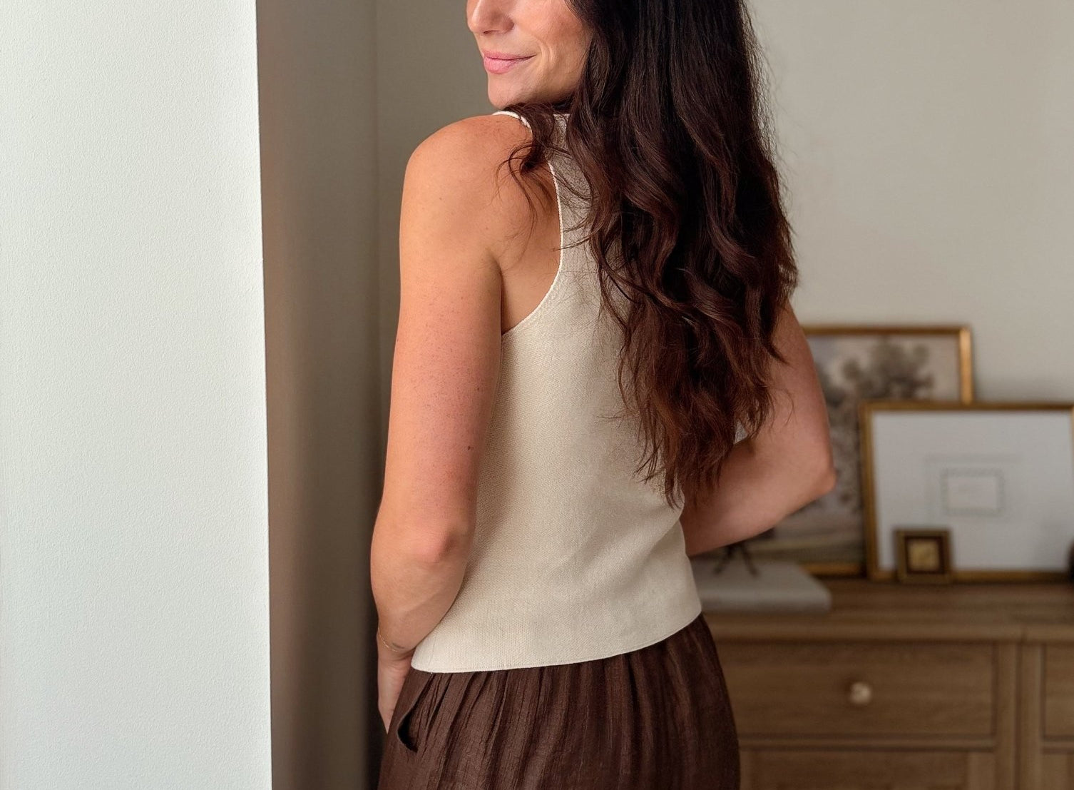 The Reegan Seamless V Neck Gold Button Knit Cardigan Vest - Love and Lee Apparel