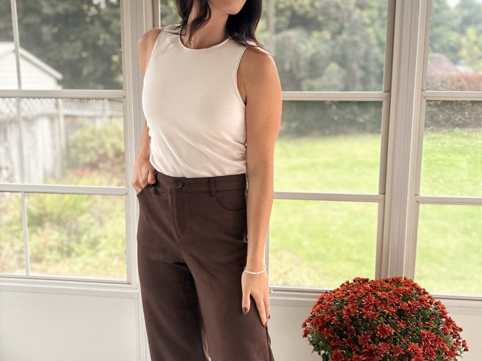 'Fall Festivals' Faux Suede Mid-Rise Pants - Love and Lee Apparel