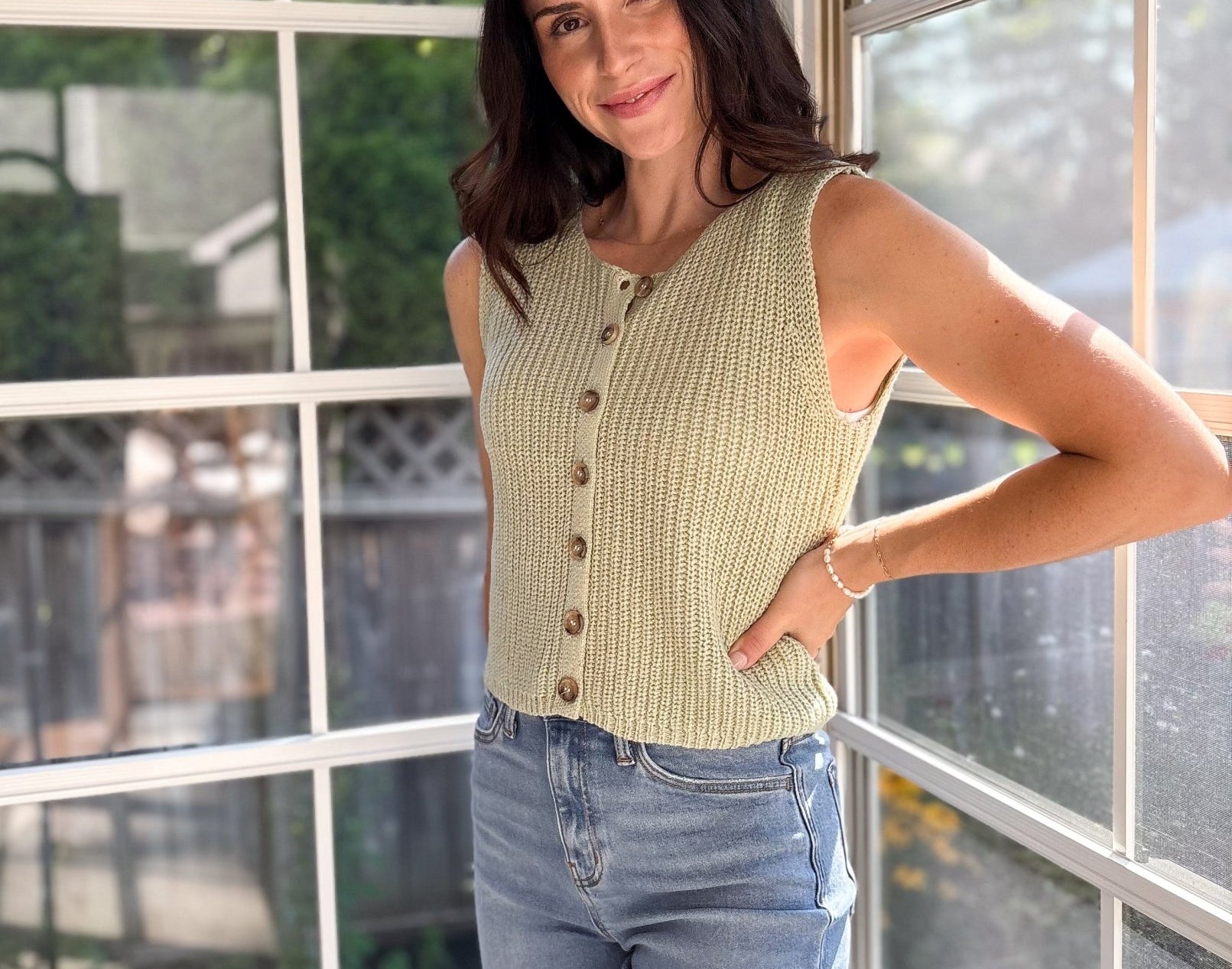 Auburn Sleeveless Knit Button Down Cardigan - Love and Lee Apparel