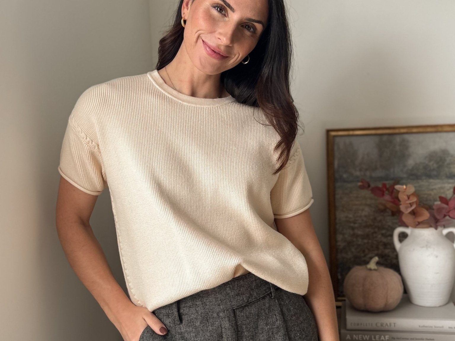 The 'FriendsGiving' Round Neck Short Sleeve Sweater - Love and Lee Apparel