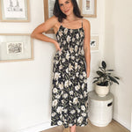 The Isabelle Floral Smocked Spaghetti Strap Midi Sundress - Love and Lee Apparel