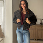 The 'Pumpkin Picking Patch' Quilted Shawl Cropped Puffer Jacket- 2 Colours Available - Love and Lee Apparel