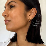 Mini Size Basic 8mm Huggie Hoop Earrings - 18K Gold Plated - Love and Lee Apparel
