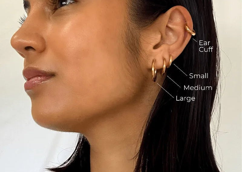 Mini Size Basic 8mm Huggie Hoop Earrings - 18K Gold Plated - Love and Lee Apparel