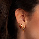 Size Large Basic 20mm Huggie Hoop Earrings - 18K Gold Plated - Love and Lee Apparel