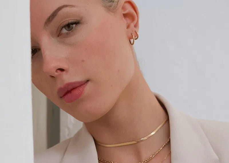 Size Large Basic 20mm Huggie Hoop Earrings - 18K Gold Plated - Love and Lee Apparel