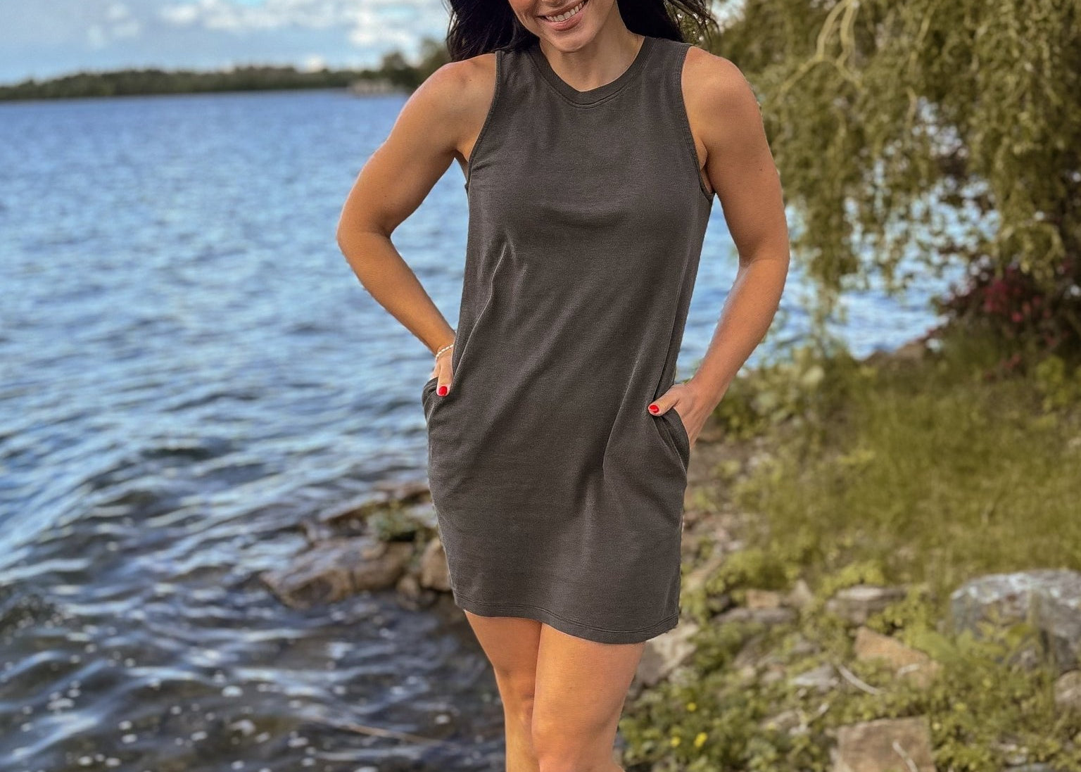 The Lakehouse Pigment Dyed Sleeveless Dress - Love and Lee Apparel