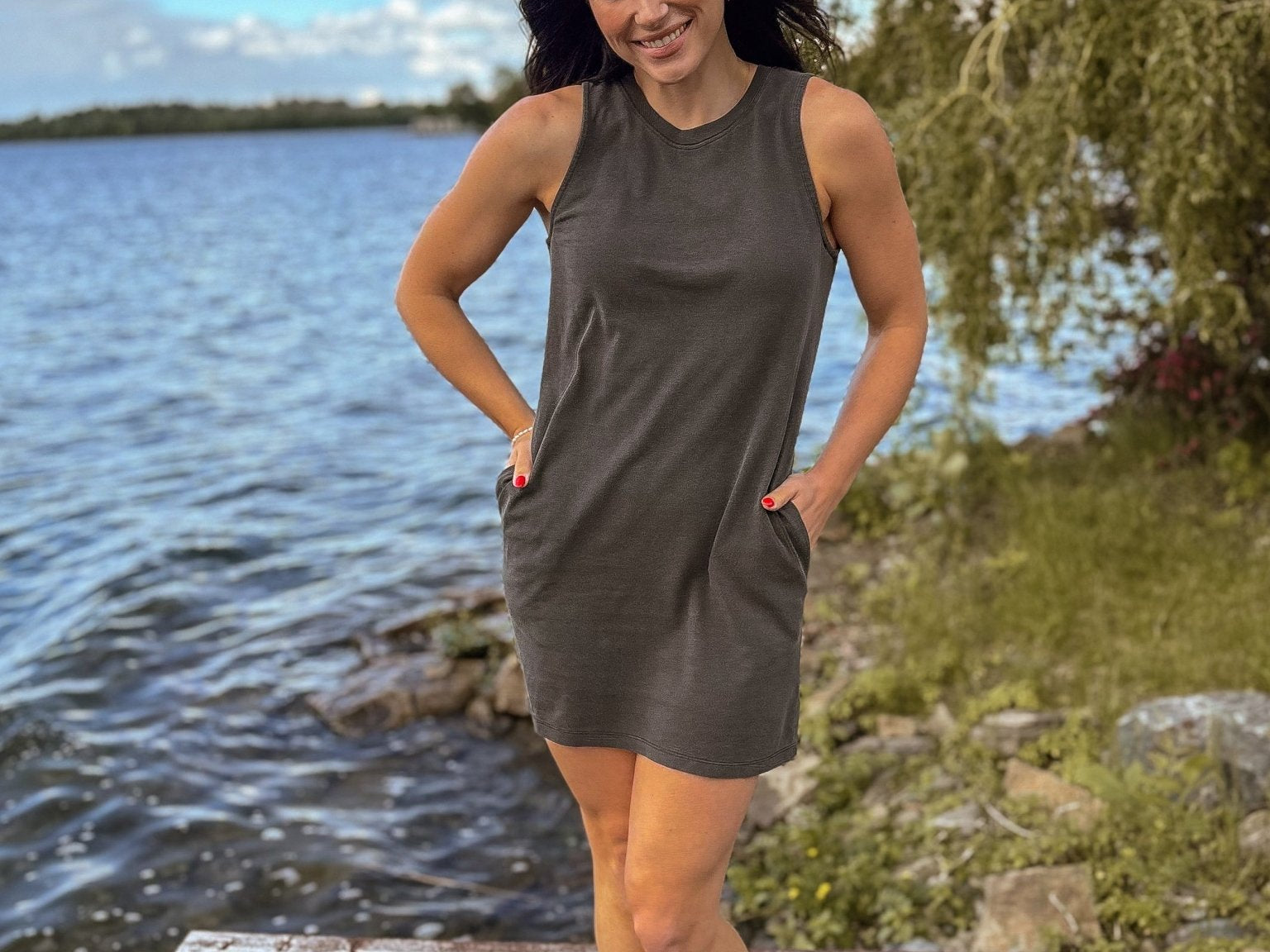 The Lakehouse Pigment Dyed Sleeveless Dress - Love and Lee Apparel