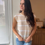 The Blayne Striped Lightweight Knit Short Sleeve Top - Love and Lee Apparel