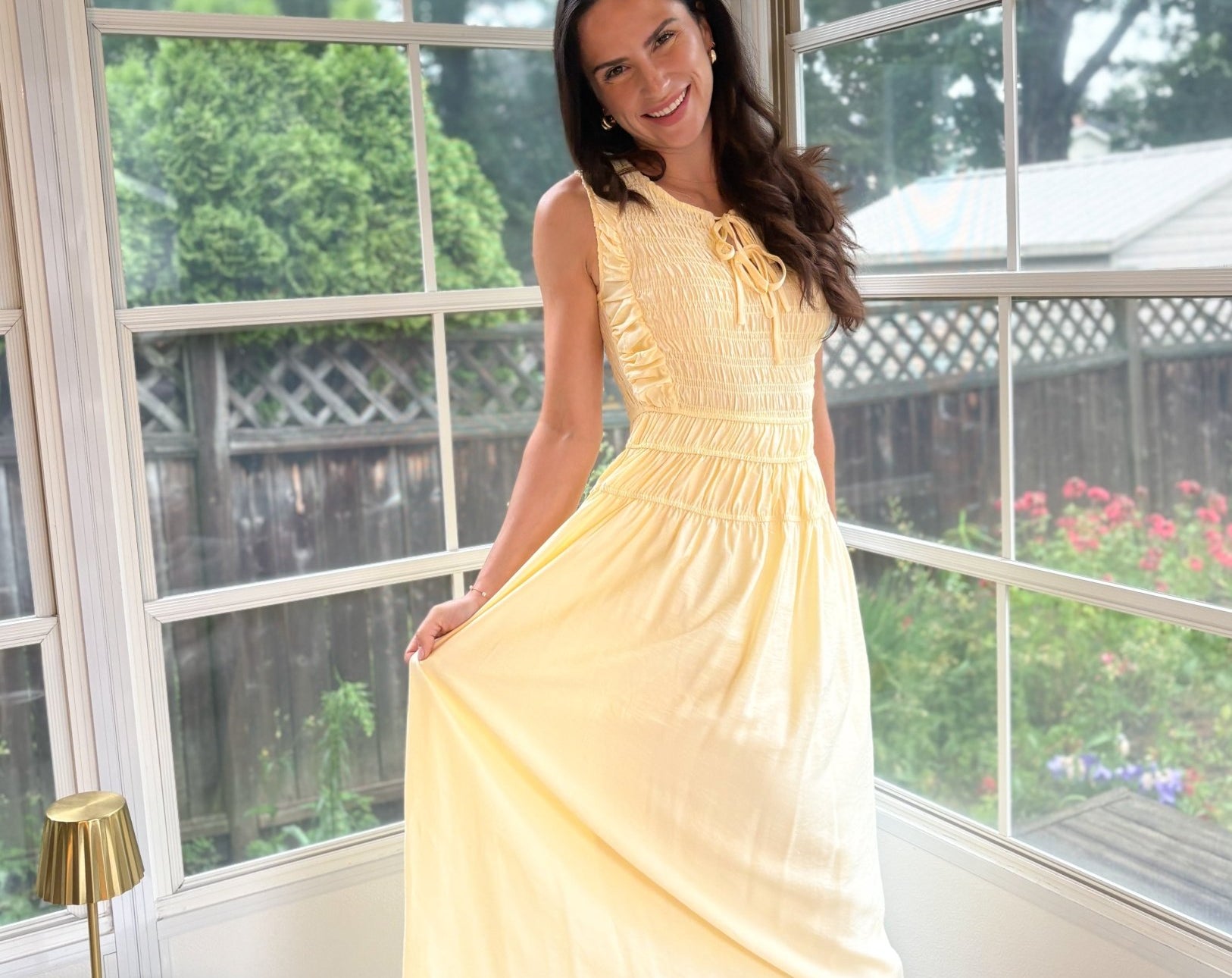 Aphrodite Smocked Sleeveless Midi Dress - Love and Lee Apparel