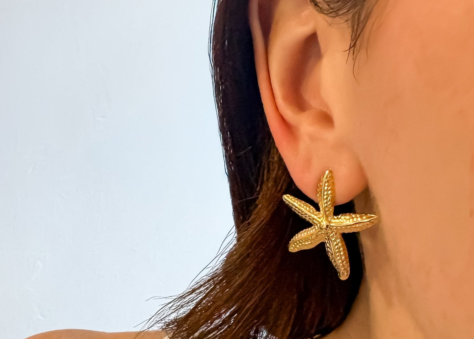 Starfish Stud Earrings 18K Gold Plated - Love and Lee Apparel
