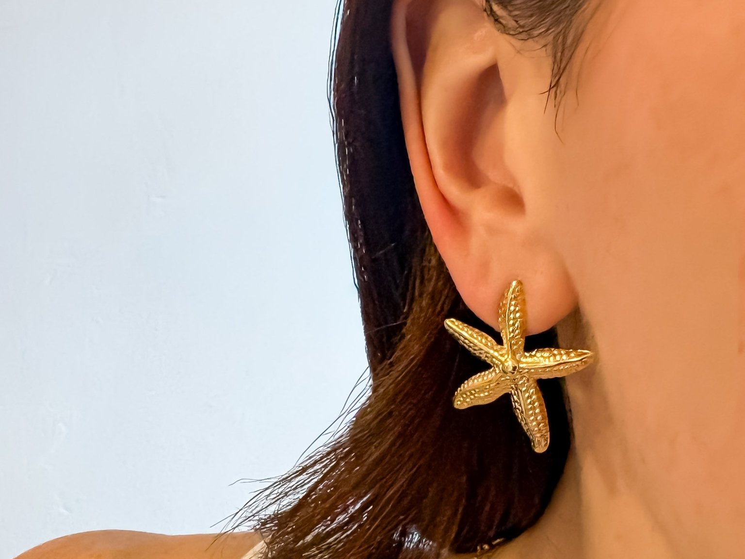 Starfish Stud Earrings 18K Gold Plated - Love and Lee Apparel