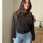 The 'October' Round Neck Contrast Piping Button Cardigan - Love and Lee Apparel