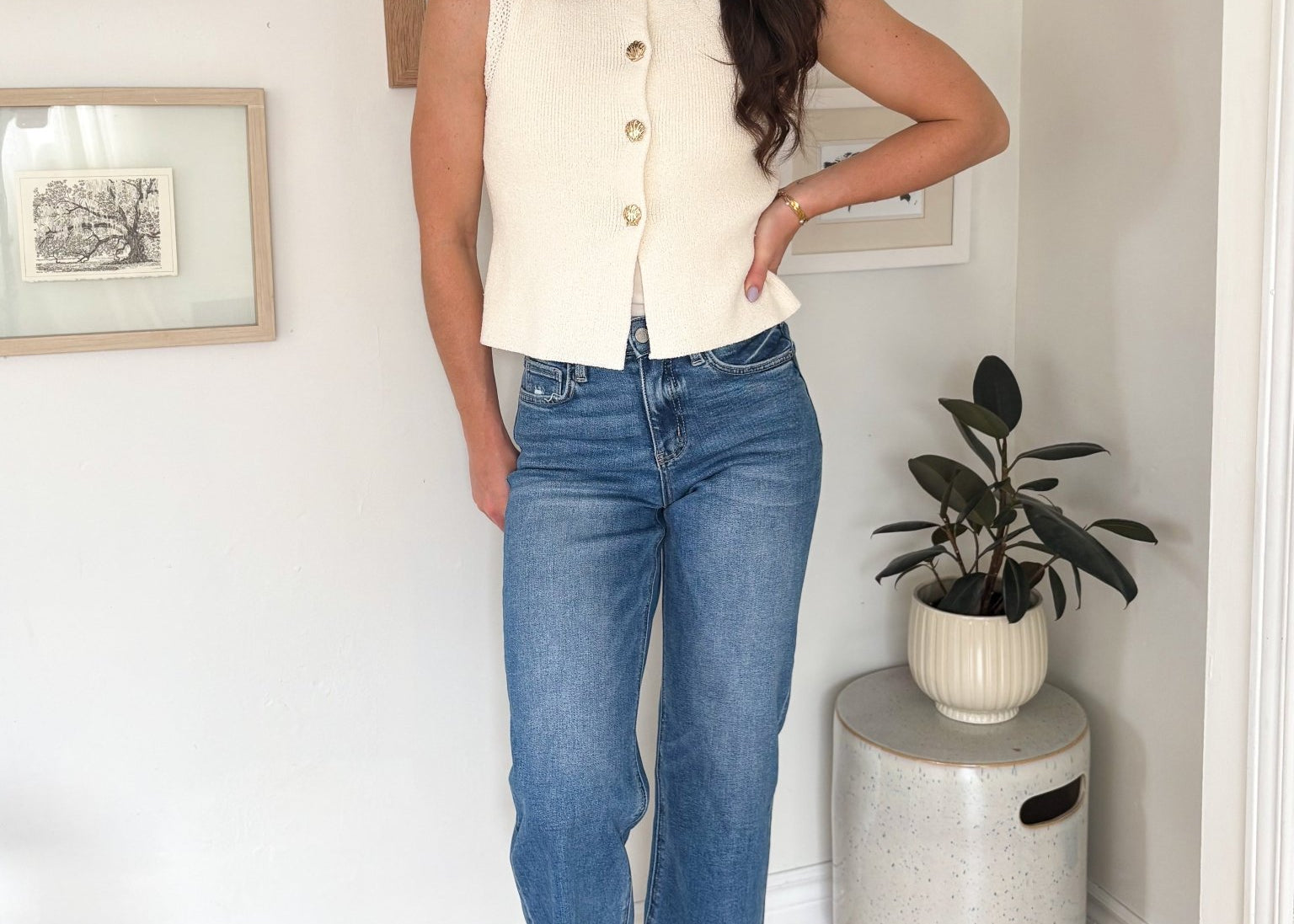 The Brielle High Rise Wide Leg Jeans - Love and Lee Apparel