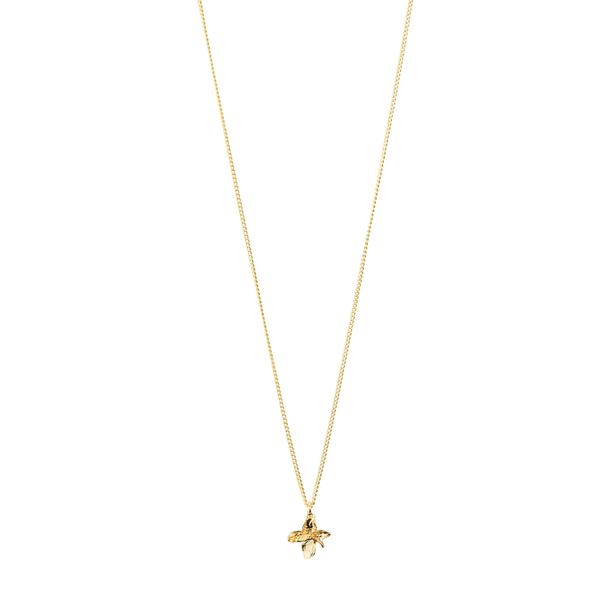 Trace Gold Flower Pendant Necklace - Love and Lee Apparel