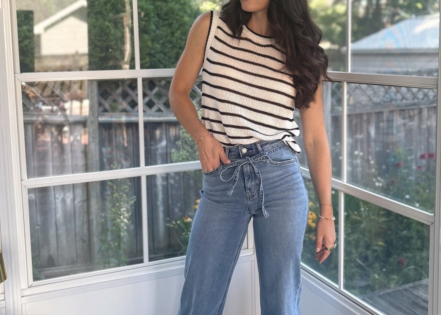 Olive High Waisted Wide Leg Jeans with Removable Denim Belt - Love and Lee Apparel