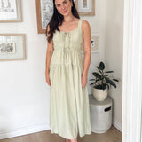 The Vanessa Front Tie Keyhole Detail Sleeveless Midi Dress - Love and Lee Apparel