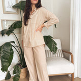 Veronica Gauze Pants in Khaki - Love and Lee Apparel