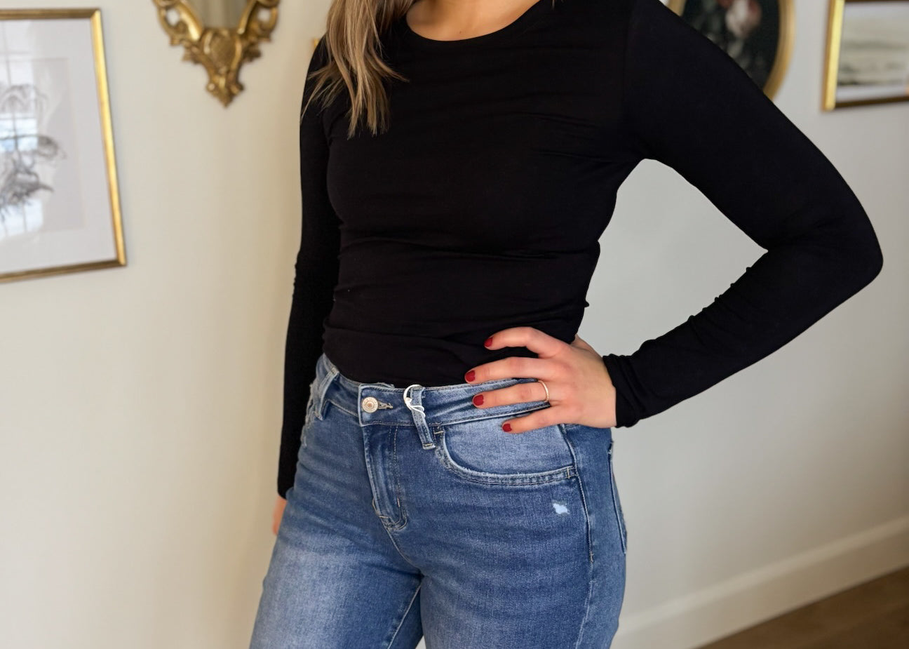 The Rudie Mid Rise Straight Leg Denim - Love and Lee Apparel